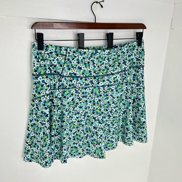 Athleta Ace Printed Tennis Pickleball Skort Size 2X Floral Green Blue Golf - Picture 8 of 11